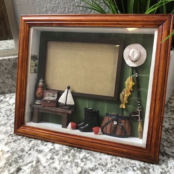 Bilderrahmen The Unique Collection 4 X6 Shadow Box Picture Frame Fishing New Pgm Com Pe